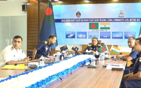 বাংলাদেশ ও ভারতীয় কোস্ট গার্ডের মধ্যে জোনাল কমান্ডার পর্যায়ে বৈঠক অনুষ্ঠিত