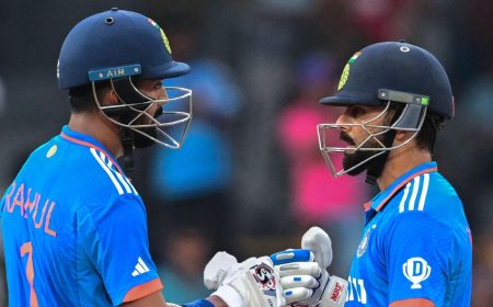 কোহলি-রাহুলের ফিফটিতে বড় সংগ্রহের পথে ভারত ।
