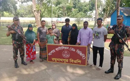 ভারত থেকে বাংলাদেশে অনুপ্রবেশের সময় আটক ৮