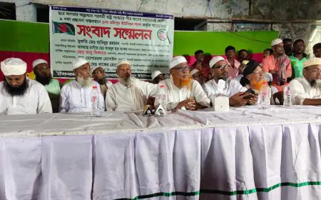 মহিপুরে চরমোনাই পীরের ঘোষিত ৯ দফা দাবি আদায়ের লক্ষ্যে সংবাদ সম্মেলন