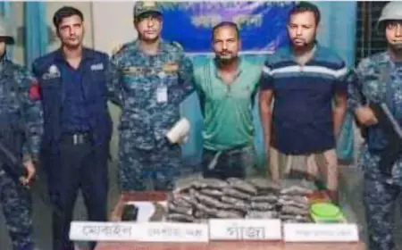 কয়রায় ৩ কেজি গাঁজাসহ ২ মাদক ব্যবসায়ী আটক