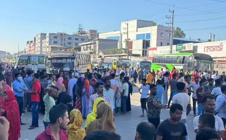 ২৪ ঘণ্টা ধরে ঢাকা-ময়মনসিংহ মহাসড়ক আটকে শ্রমিকদের বিক্ষোভ