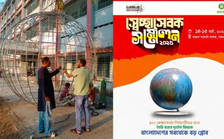 বরগুনায় স্বেচ্ছাসেবক সম্মেলনে হচ্ছে দেশের বৃহত্তম গ্লোব