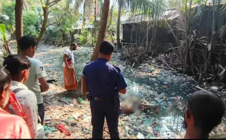 কলাপাড়ায় খাল থেকে নারীর মরদেহ উদ্ধার