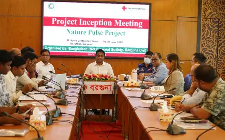 বাংলাদেশ  রেড ক্রিসেন্ট সোসাইটি কর্তৃক পরিচালিত  ন্যাচার পালস্ প্রজেক্ট বিষয়ক সভা অনুষ্ঠিত
