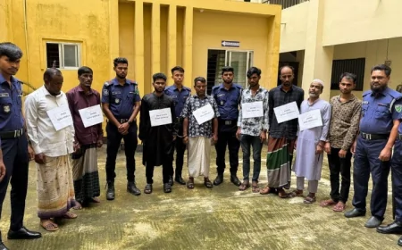 নৌপথে চাঁদাবাজি, সমন্বয়ক পরিচয়দানকারীসহ ৭ জন গ্রেপ্তার