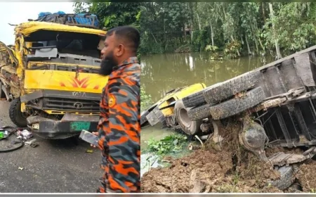 নন্দীগ্রামে দুই ট্রাকের মুখোমুখি সংঘর্ষ নিহত এক, আহত পাঁচ জন