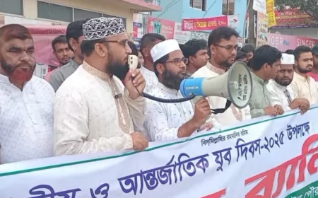 জাতীয় ও আন্তর্জাতিক যুব দিবসে  নড়াইলে জামায়াতের জেলা যুব বিভাগের বর্ণাঢ্য র‌্যালী
