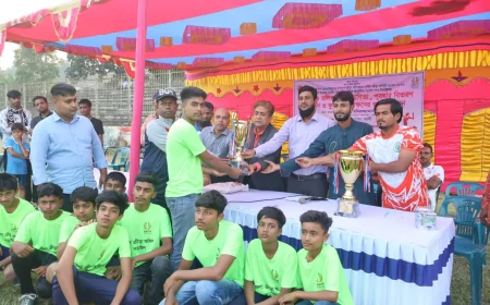 নড়াইলে ফুটবল ও ভলিবল পুরস্কার বিতরণ ও মাসব্যাপী প্রশিক্ষণের উদ্বোধন