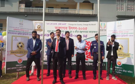 নড়াইলে তারুণ্য উৎসব আন্ত কলেজ ফুটবল টুর্নামেন্টের  উদ্বোধন