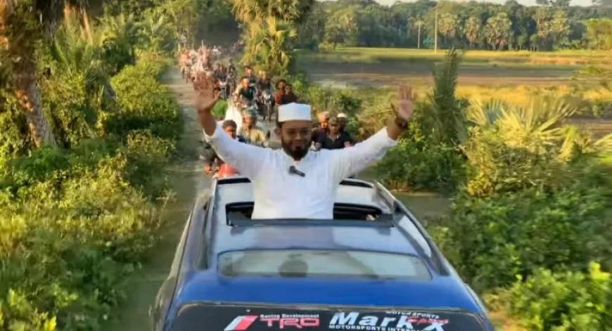 নড়াইল-২ আসনে জামায়াত প্রার্থী আতাউর রহমান বাচ্চুর সমর্থনে মোটরসাইকেল শোভাযাত্রা