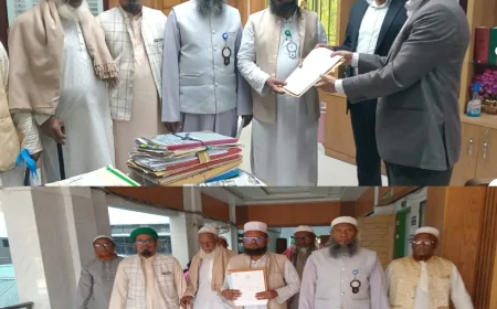 নড়াইলে খেলাফত মজলিসের প্রার্থী মাওঃ আঃ হান্নান সরদারের মনোনয়ন সংগ্রহকরলেন দলরে সেক্রেটারী