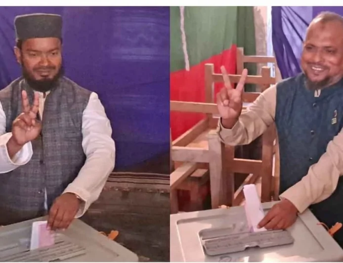 একই কেন্দ্রে এক সঙ্গে এসে ভোট দিলেন দুই প্রার্থী