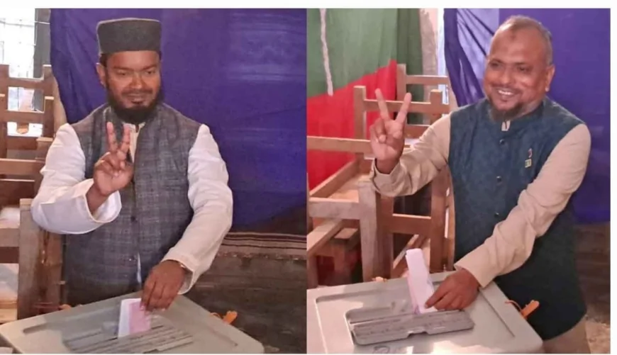 একই কেন্দ্রে এক সঙ্গে এসে ভোট দিলেন দুই প্রার্থী