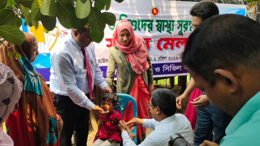 বরগুনায় ছুটির দিনে হামের টিকাদান কর্মসূচীর উদ্বোধন