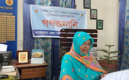 নড়াইলে সেবা প্রদানে স্বচ্ছতা ও জবাবদিহিতা নিশ্চিতকরণে গণশুনানি অনুষ্ঠিত