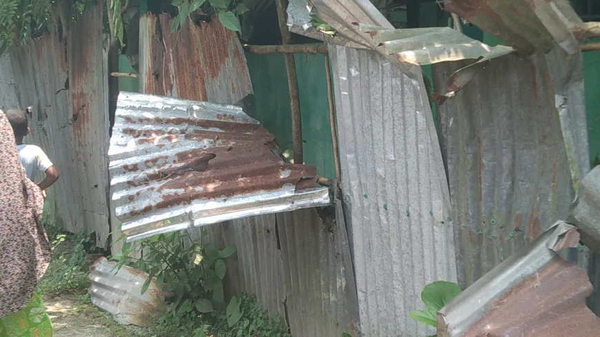 লোহাগড়ায় জমি নিয়ে প্রতিবেশির বাড়িতে হামলা-ভাঙচুর ও চাঁদা দাবির অভিযোগ