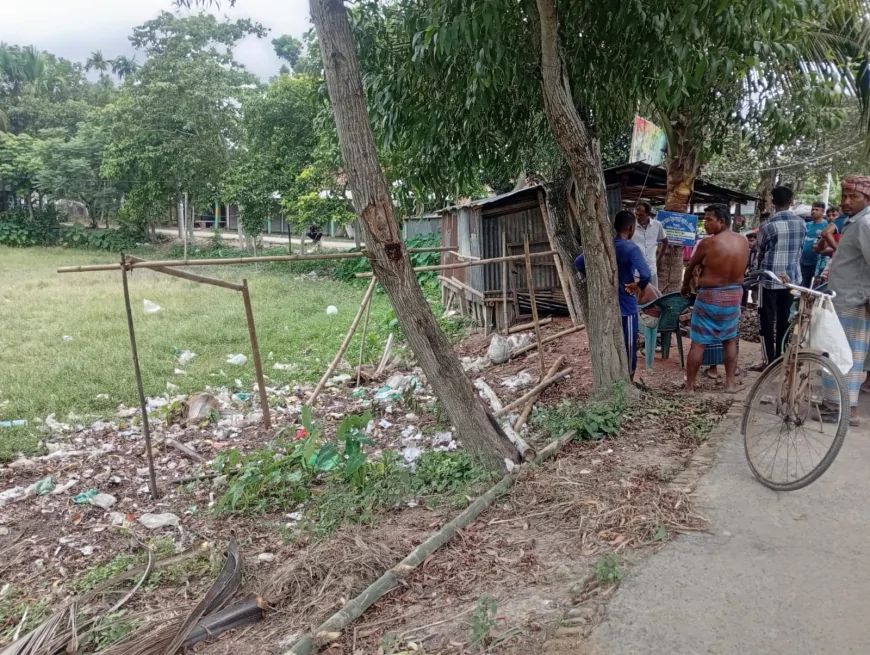 নড়াইল বিষ্ণুপুর কালী মন্দিরের জমি দখল চেষ্টার অভিযোগ