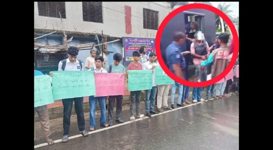 নড়াইলে জান্নাতুলের ধর্ষক রবিউলের ২ দিনের রিমান্ড মঞ্জুর, ফাসির দাবিতে মানববন্ধন
